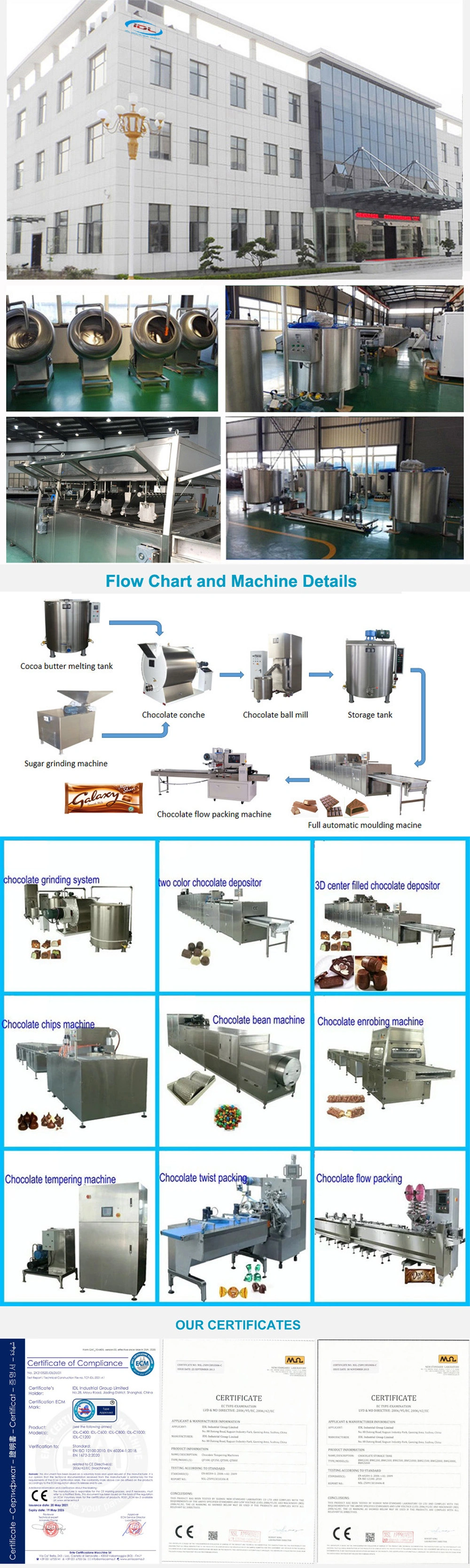 Chocolate Paste Refining, Chocolate Processing and Making Machine with Nuts Feeder