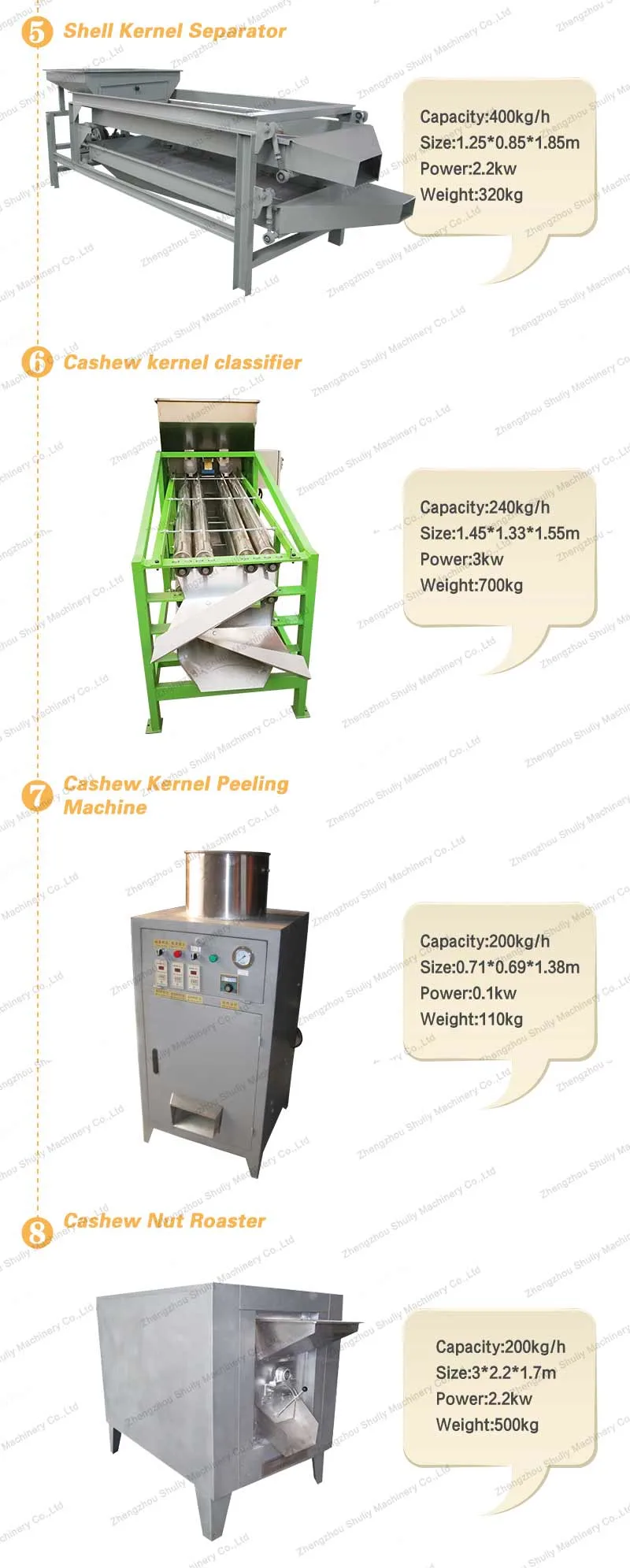 Automatic Cashew Nut Shelling Unit Cashew Nut Drying Peeling Machine