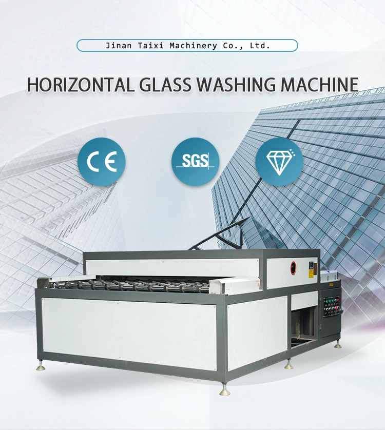 Horizontal Glass Cleaning and Drying Machinery Glass Washer Equipment Glass Washing Machine