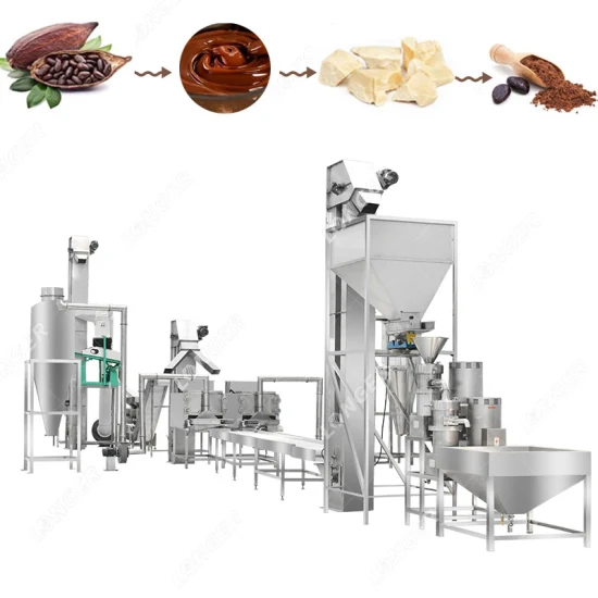 Lfm Cacao Bean Mass Nibs Pasta de licor Molinillo de polvo Máquina de procesamiento Planta Nuez Línea de producción de cacao