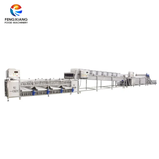 Línea de producción industrial para batata/naranja/manzana/máquina de procesamiento de clasificación de secado de lavado de frutas