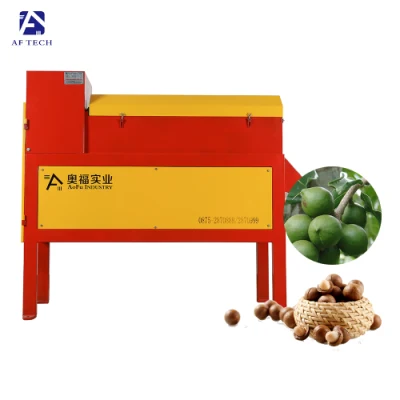 Máquina peladora y peladora de rodillos de piel de fruta de nuez de macadamia fresca de alta potencia