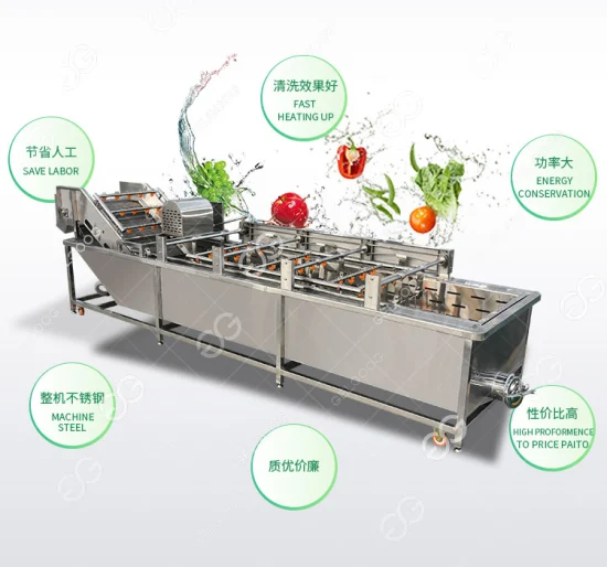 Limpiador de frutas y verduras tipo burbuja de aire Gelgoog Personaliza la línea de corte y lavado de verduras