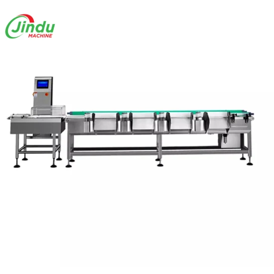 Clasificadora de peso de pescado de fresa de fruta de máquina de procesamiento de alimentos Jindu